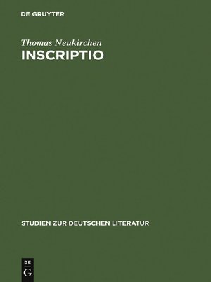 cover image of Inscriptio